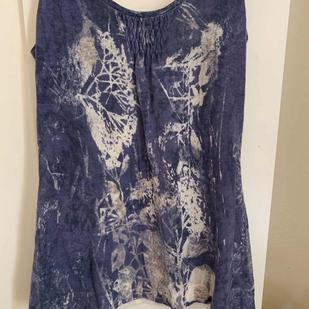 NIC+ZOE 🌌 natural dyed indigo + white knit tank - Picture 2 of 4